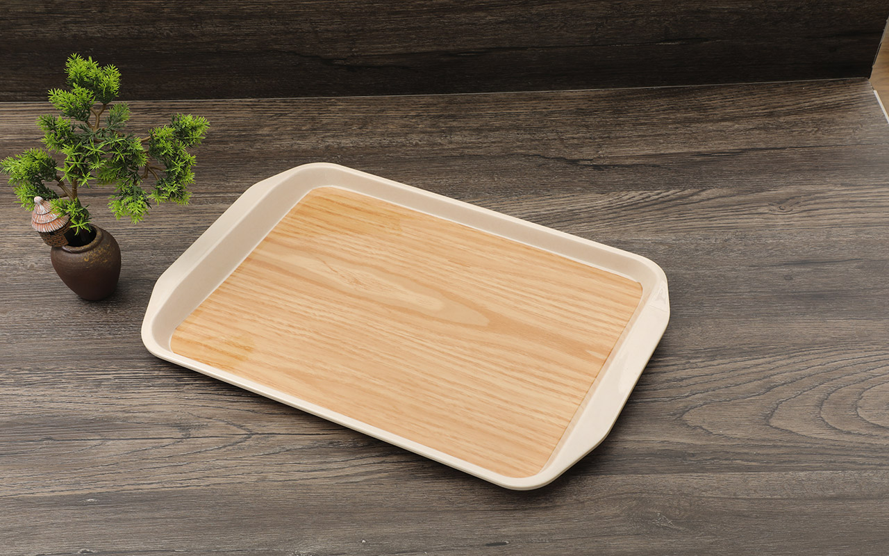 木纹餐具托盘