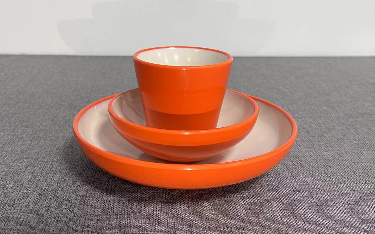 爱马橙系列双色餐具