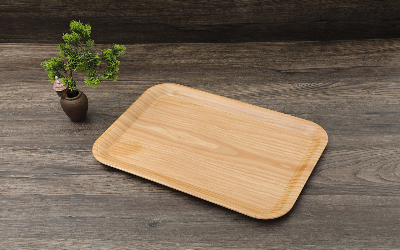 仿木纹便携托盘